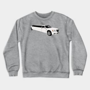 Limousine cartoon illustration Crewneck Sweatshirt